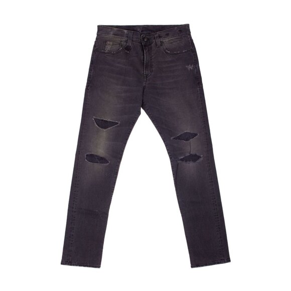 R13 Washed Black Cotton Blend Distressed Jeans size 32 - Picture 1 of 8